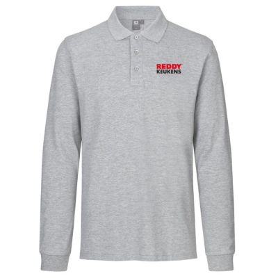 Poloshirt Lange Mouw Lichtgrijs - Heren